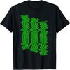 Black and Lime Green Striped Pattern T-Shirt