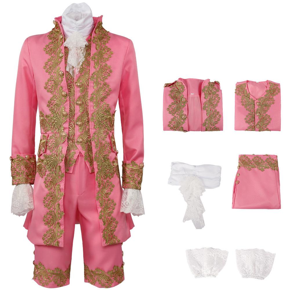 Outfit Men's Medieval Court Medieval Cosplay Costume Retro Halloween