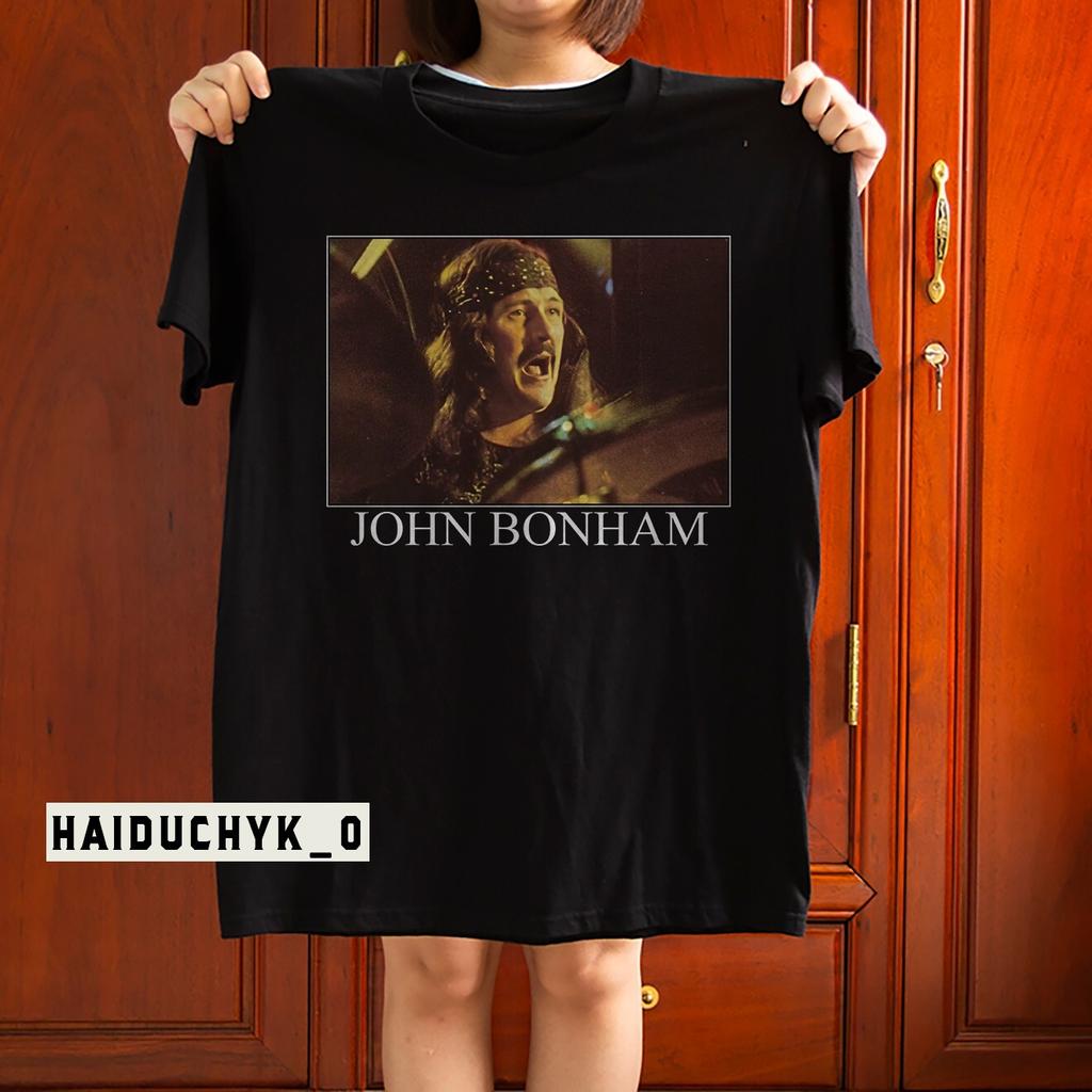 John Bonham English Drummer Unisex Black T-shirt S-5XL