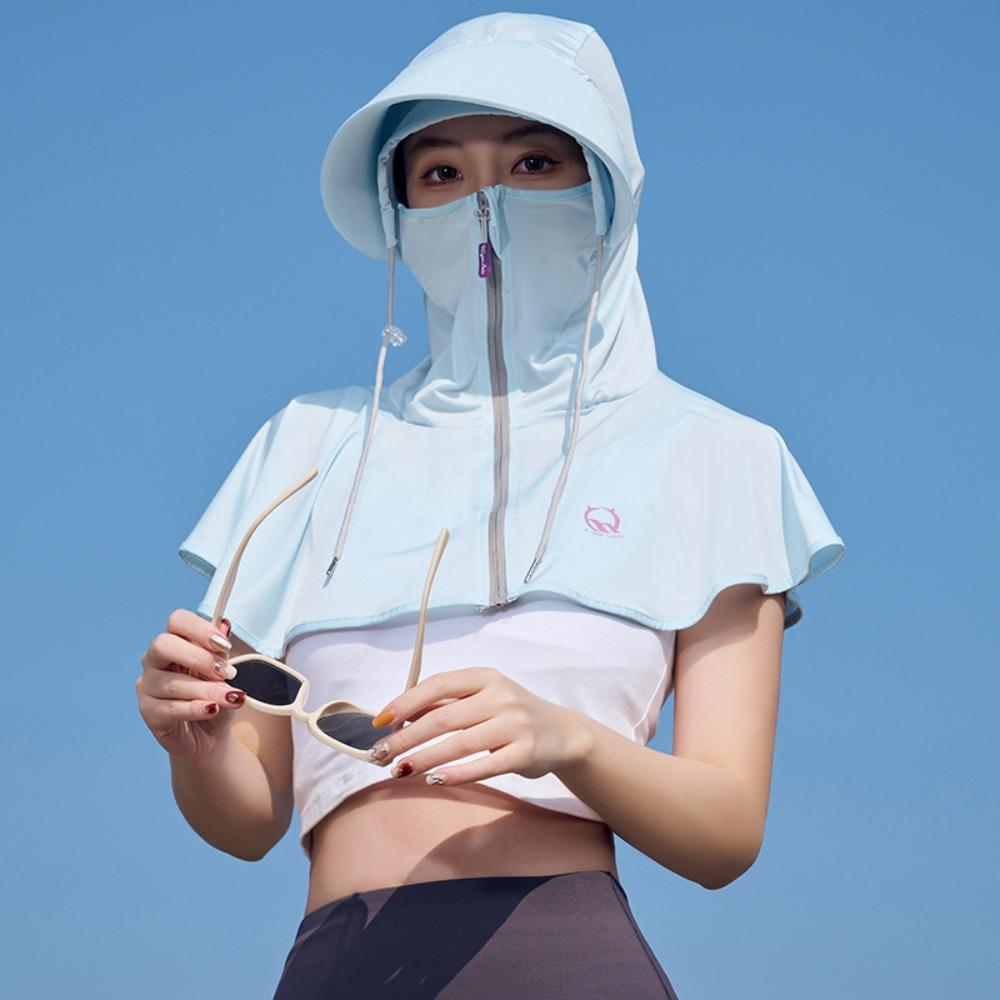 Ice Silk Face Protection Sun Hat Breathable Protective Shawl Hat New Protection Clothes For Women