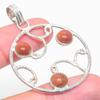 Red Sunstone Handmade 925 Sterling Silver Jewelry Pendant 2.09" Z7d63