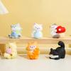Decorative Cat Figurine Ceramic Material Hand-Painted Detailed Craftsmanship Home Office Desk Ornament Collectible Sculpture