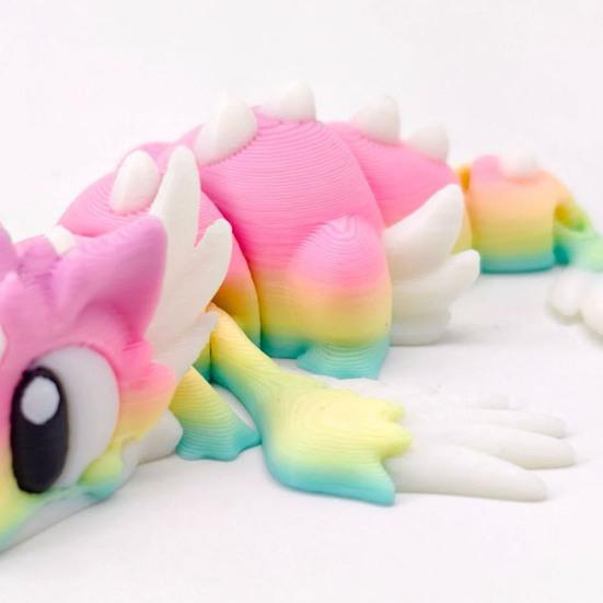 Yousheng 3D Printed Dragon Collectible Mini Egg with Articulated Dragon Inside Colorful Animal Miniature Fidget Toy Desktop Figurine for Home Office