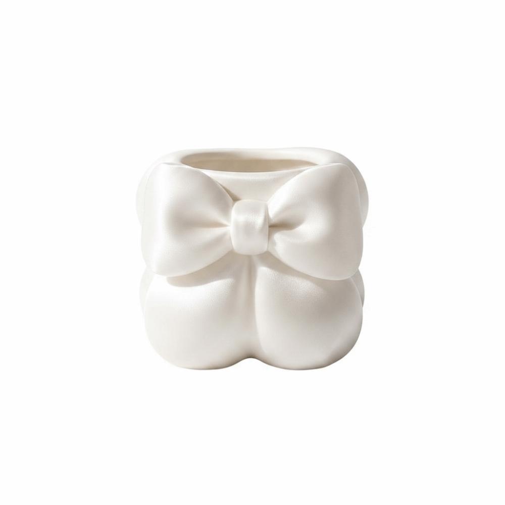 Decorative 3D Printed Storage Box Creative Multi-function Desktop Organizer Sweet Flower Vase Bow Pen Holder Desktop