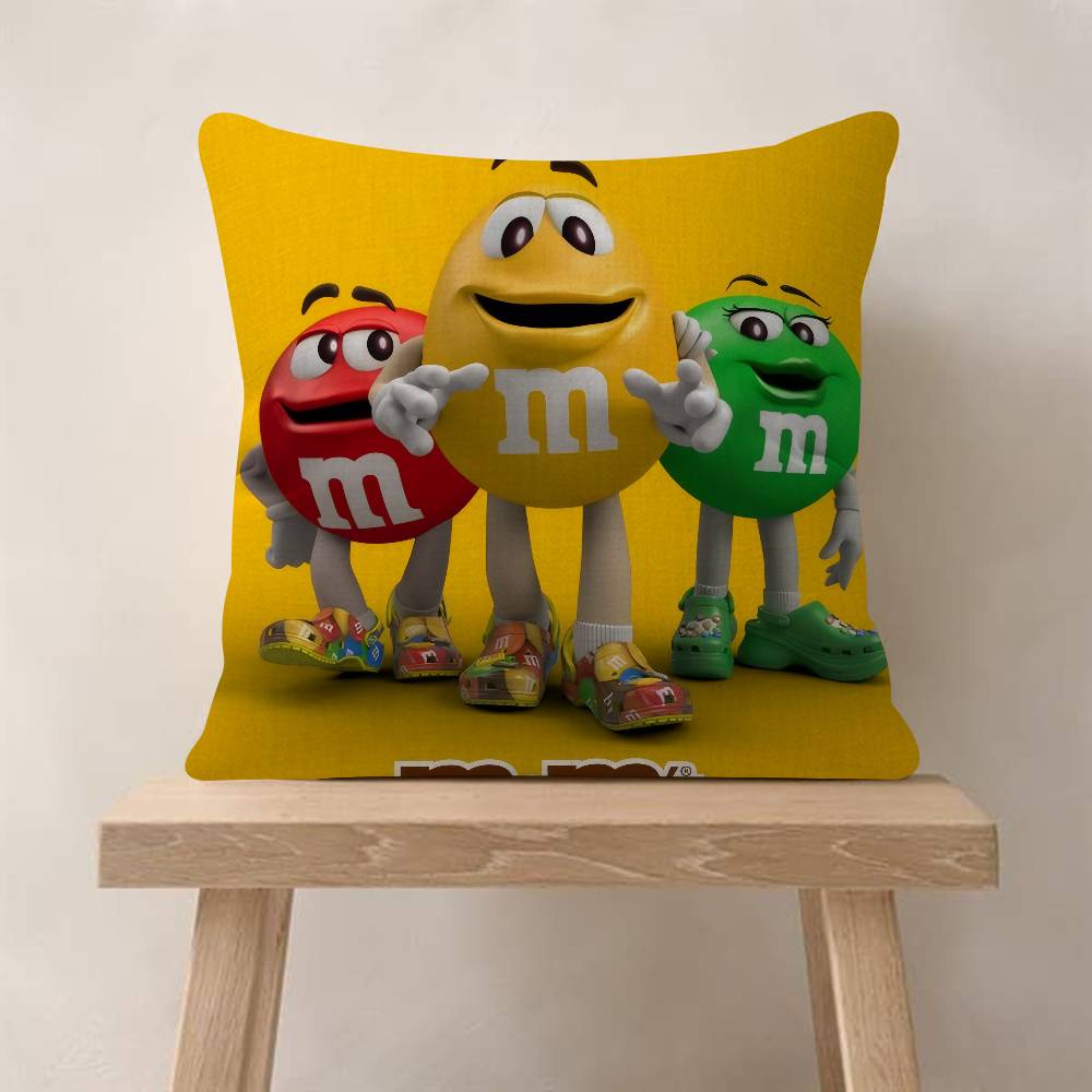 MMs Chocolate Candy Meme Cushion Cover Pillow Cover Decor Pillowcase Printed Cushion Case for Couch