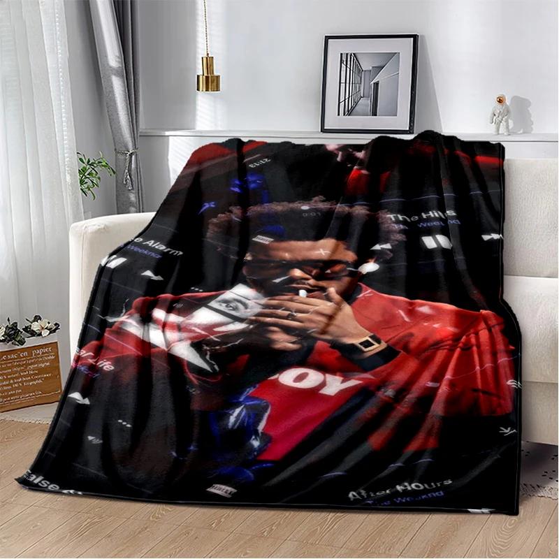 Couverture 3D The Weeknd X.O Chanteur R&B, Couverture Douce pour Maison Chambre Lit Canapé Pique-nique Voyage Bureau Couverture Cadeau Enfants