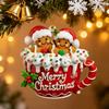 Gingerbread Man Christmas Ornament Resin Hanging Decor for Tree & Home Festive Cookie Figurine for Xmas Decorations