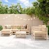 Exclusive House - 7 Pcs Garden Furniture Solid Pine Wood