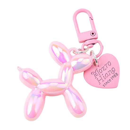 Cartoon Balloon Dog Pendant Puppy Keychain Charm Luster Lasers Color Bag DIY Decoration Charm Home Office Decor Ornament