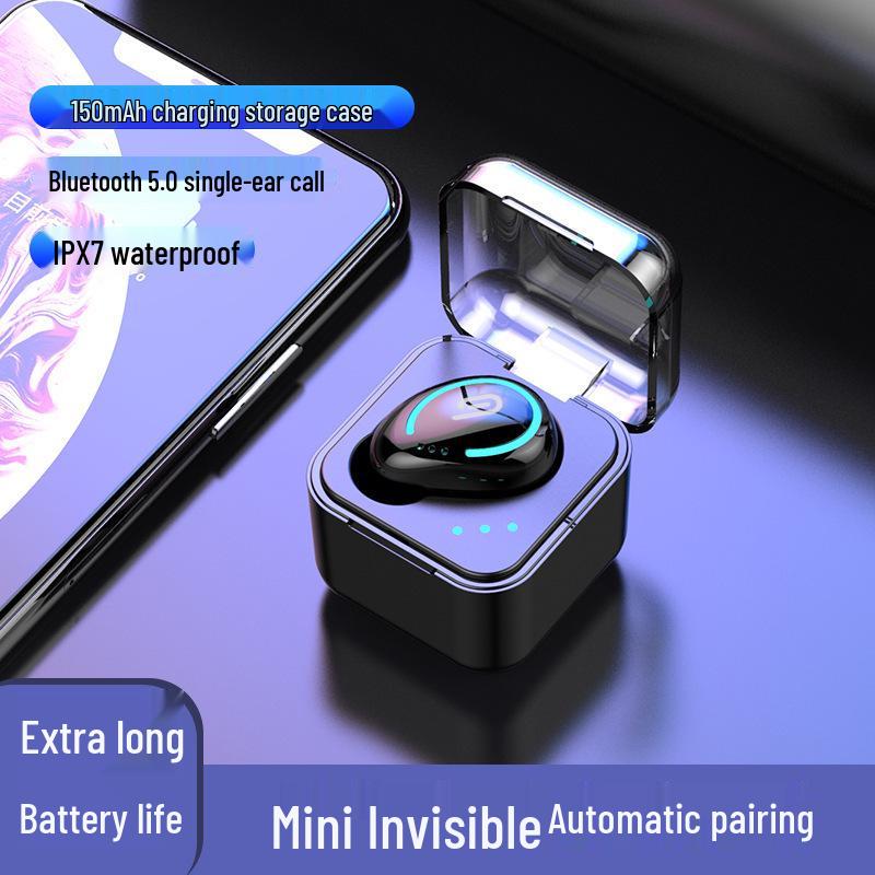 B8 Mini Invisible TWS Noise-Cancelling Bluetooth Earbuds with Charging Case