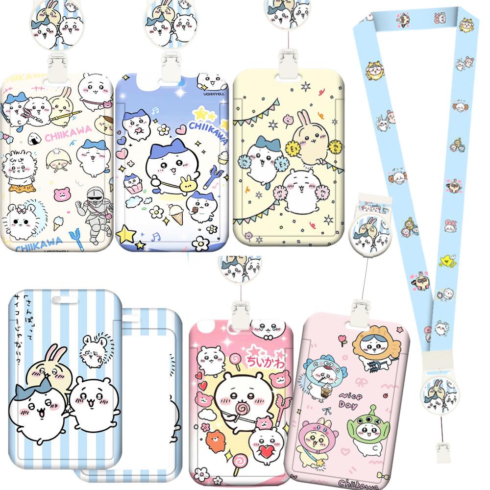 Chiikawa Cute Ins Style Lanyard Card Student Usagi Hachiware Cute Card Bus Card Holder Certificate Lanyard Cartoon Keychain Gift