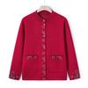 New Mom Outfit Autumn Cardigan Jacket Knitwear for Middle-aged and Elderly People