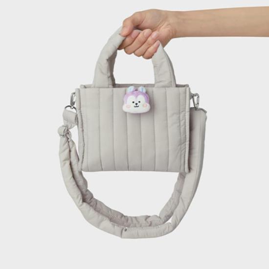 BT21 Borsa trapuntata a 2 vie con stemma della bambola con il volto