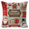 Christmas Linen Pillow Case Home Nap Lumbar Cushion Pillow Sofa Bedside Cushion Pillow Case