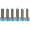 6pcs RISK Titanium Alloy Mountain Bicycle Handlebar Stem Fixing Screws with Gaskets M5x18mm