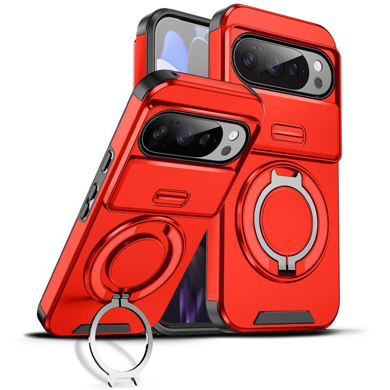 Armor Tok Google Pixel 10 9 Pro XL 10Pro-hoz Mágneses Gyűrűs Tartótok Pixel 9A 8A 7 Pixel10 Pro-hoz Csúsztatható Lencsevédő Fedél