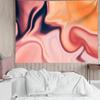 Peach Pink Liquid Swirl Tapestry Single Sided 2D Abstract Marble Wall Hanging For Bedroom Living Room Dorm Cozy Space Decor Gift
