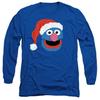 Sesame Street Unisex Adult Grover Scribble Long-Sleeved Christmas T-Shirt