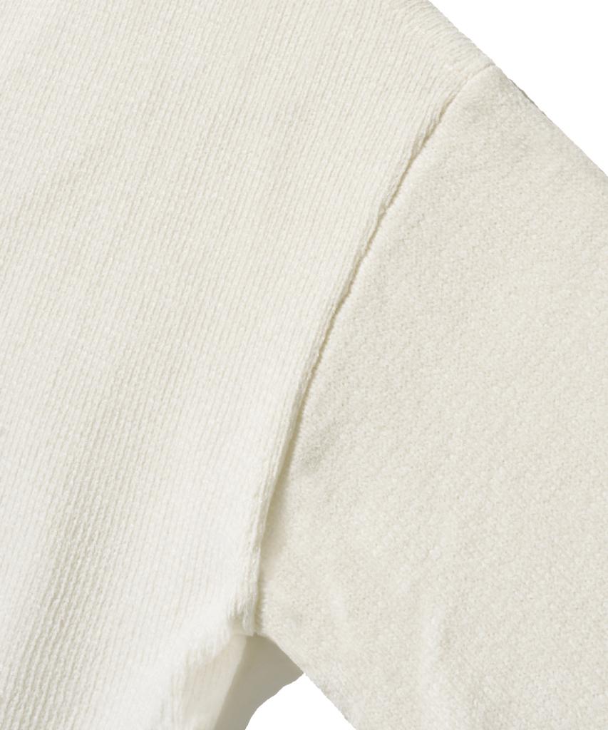 FILLUMINATE (W) Damaged Velvet Crop Knit - Ivory
