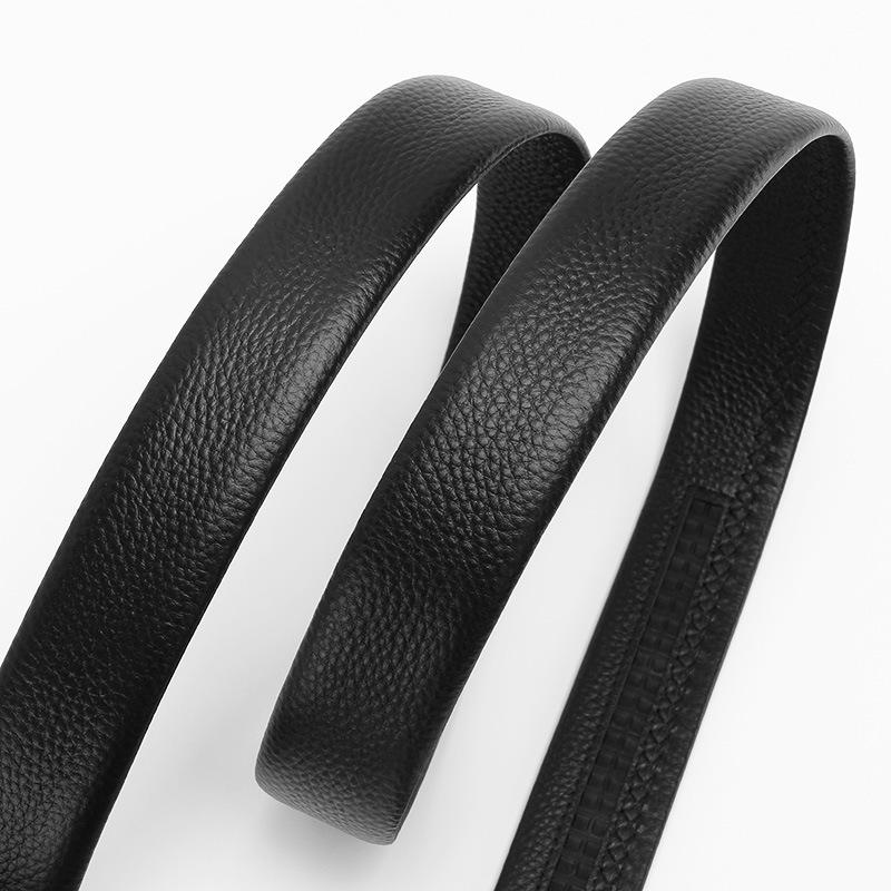 Frosted Automatic Buckle Edging Head Layer Cowhide Belt High End Business Casual Men's Trendy Belt