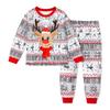 Xmas Deer Christmas Pyjamas Set Long Sleeve Top+Pants Soft Adult Kids Loungewear Sleepwear