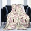 Eiffel Tower Flannel Throw Blanket Paris French Romantic Theme Blanket for Sofa Bed Car Travel Gift Lightweight Warm Super Soft