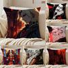 CCastlevania Cushion Cover Pillowcase Antidustmite Invisible Zipper Short Plush Sofa Cushion