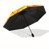 1pc Flower Print Automatic Open/close Folding Umbrella, Compact Portable Travel Umbrella, Perfect Birthday/Christmas, Cute Umbrella, Durable
