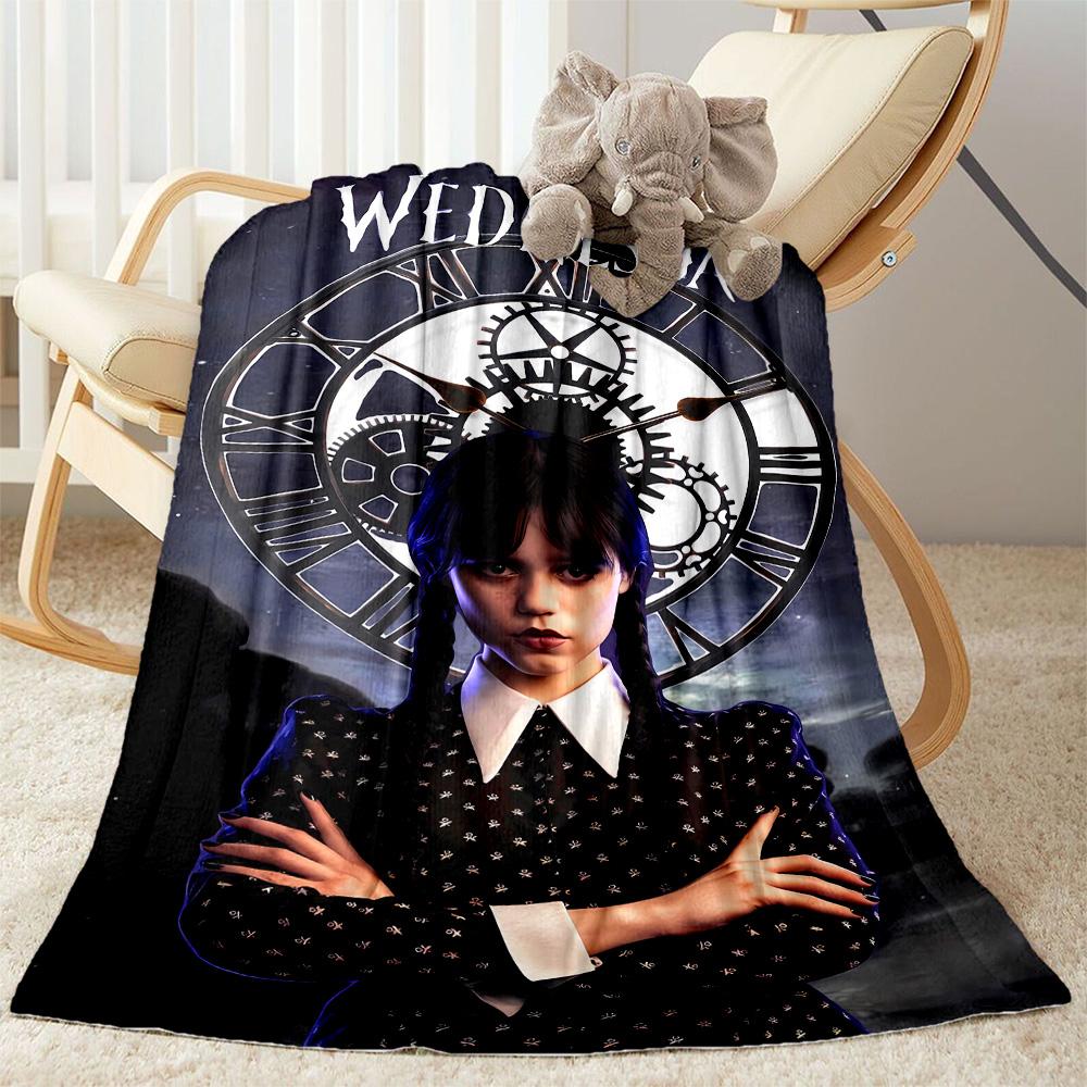 Wednesday Addams Clockwork Blanket Suitable for Sofas,travel, Living Rooms Also a Good Gift for Friends and Family Suitable for All Seasons.