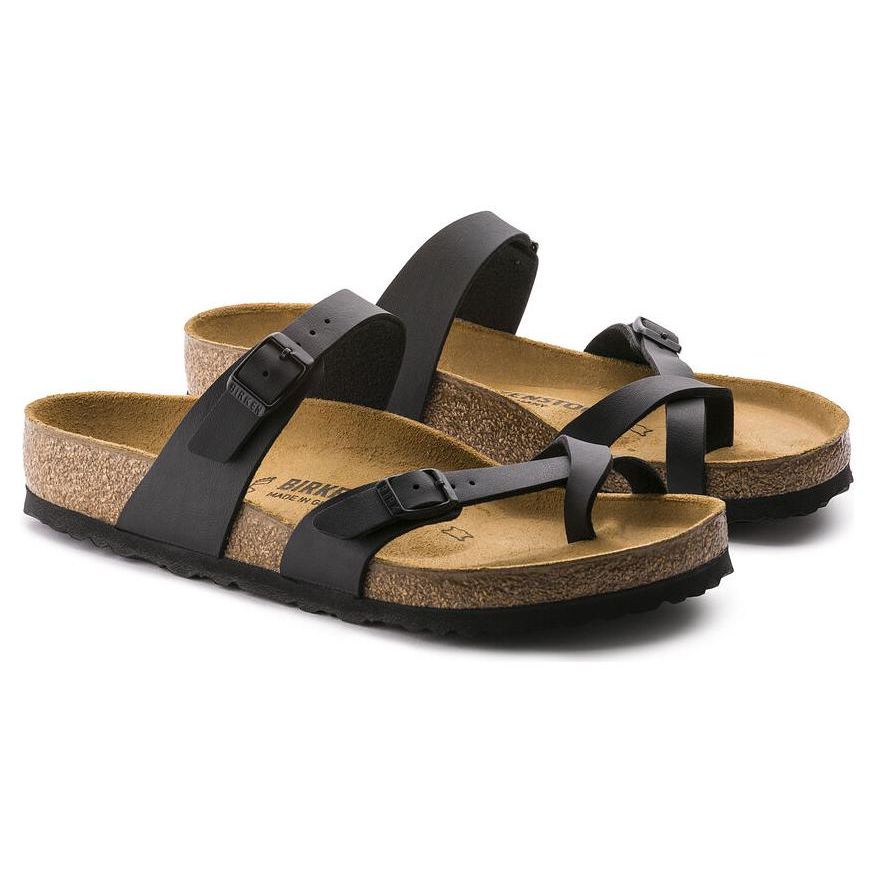 Birkenstock Mayari Soft Comfortable Versatile Thick Sole Open Toe Outdoor Breathable Sandals Unisex Sandals Black 0071791