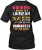 Cute Linemans Lady T-Shirt Made In the USA Size S To 5XL