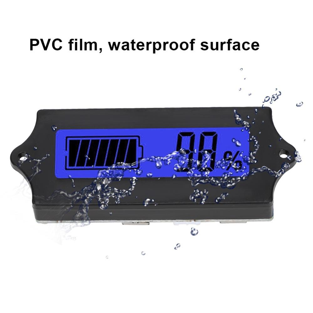 12-84V GY-6G Battery Power LCD Display with Light Alarm Voltage Tester Battery Power Monitoring