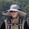 Cappello Ventilato a Tesa Larga per Esterno con Design a Doppia Alimentazione Solare a Ventola 3