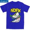 חולצת טי וינטג' של להקת הפאנק NOFX לגברים, צווארון עגול, שרוולים קצרים, בגדי כותנה - חולצת טי גרפית מכותנה לקיץ לגברים