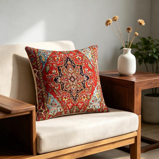 Boho Sierkussenhoezen, 18 x 18 Inch Bohemia Etnische Stijl Kussensloop, Decoratieve Kussensloop voor Bank Sofa