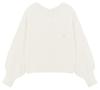Top Loungewear a Manica Lunga Soffice con Due Bottoni, Polsini a Coste per il Calore e un Perfetto Natale Elegante e r243 F Avorio da Donna con Scollo a V Calore. Regalo.