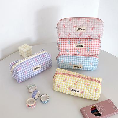 Stil Ins Simplu Fundă Floral Imprimat Etui Creioane Geantă Depozitare Rechizite Școlare Etui Instrumente de Scris Pliculeț Machiaj Rechizite Școlare