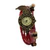 Rockyu Jewelry Brand Popular Bracelet Retro Leather Genuine Leather Bracelet Watch Braided Handmade Color Red Leaf Plant Leaf Bracelet Watch Men's
