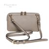 Pisoraro Wallet Shoulder Bag with Smartphone Storage, Crossbody, Greige, Multifunctional, PR184 GREGE