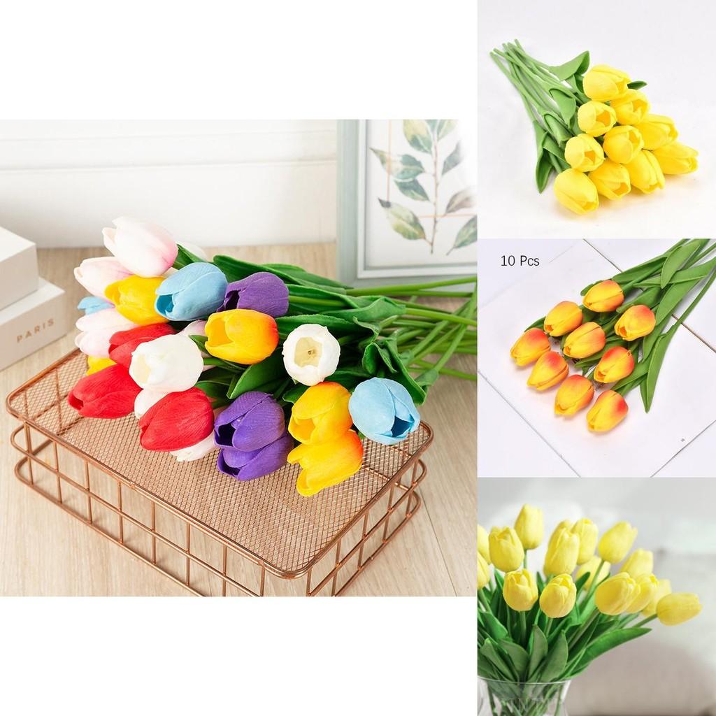 Lifelike Artificial Tulip Flower Bouquet With Real Touch For Home And Wedding Decor