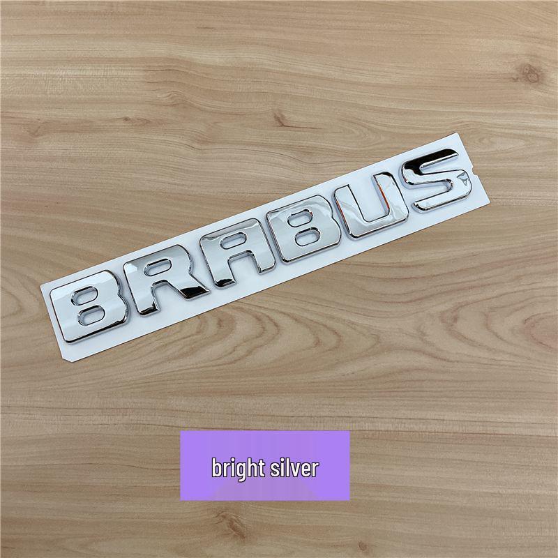 Black Brabus Lettering Logo Emblem for Mercedes G, E, C, S-Class