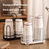 Cup Lid Storage Box Disposable Cup Rack Iron Art Cup Holder Dispenser For Countertops Durable Coffee Storage Rack For Kitchen