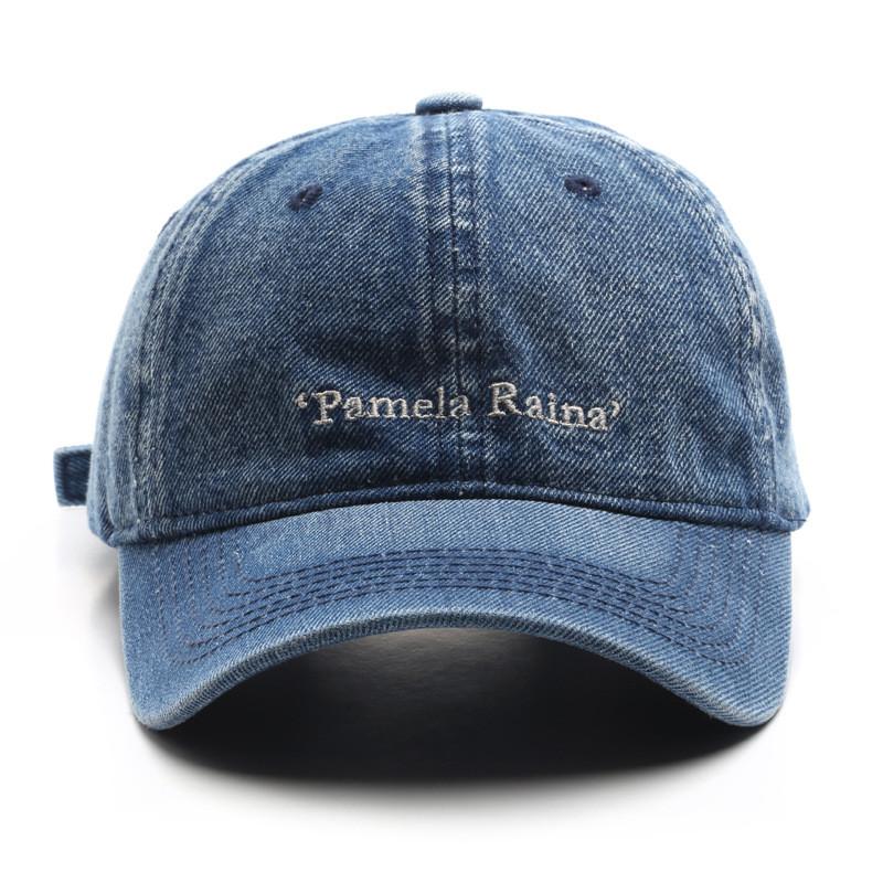 Vintage Denim Baseball Cap With Breathable Cotton Material For Street Style Fans