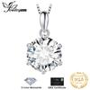 JewelryPalace Moissanite D-kleur 1ct 1.5ct 2ct 3ct Ronde 925 Sterling Zilveren Hanger Ketting voor Dames Zonder Ketting