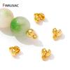 18K Gold Plated Brass End Crimp Beads For Jewelry Making,DIY Bracelets Accessories,Bead Tip Connectors For Jewelry Supplies