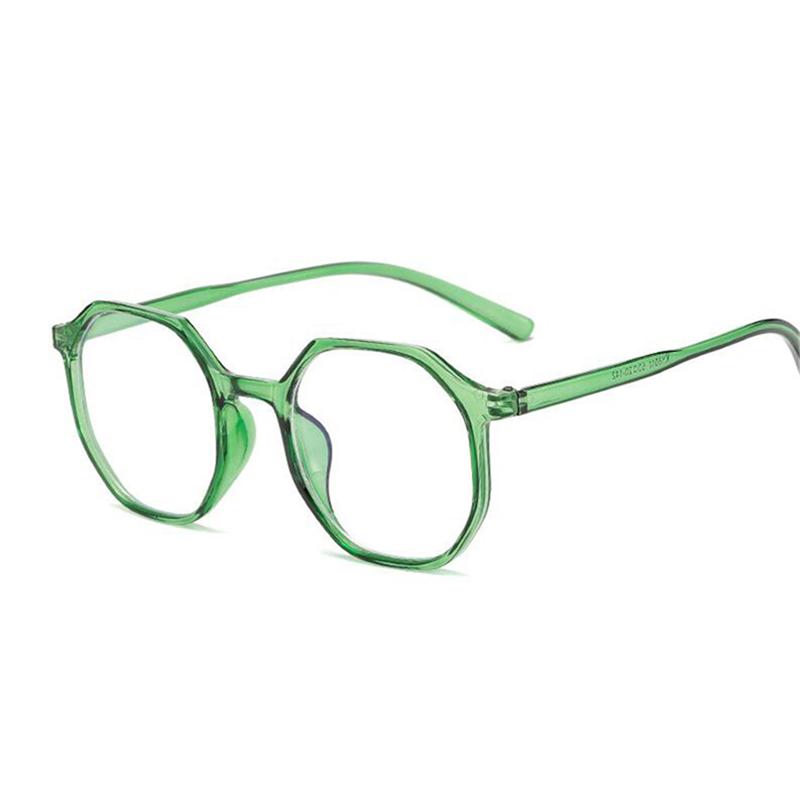 Women Men Student Polygon Nearsighted Glasses Finished Ultralight Pc Frame Short-Sight Eyewear Prescription -0.5 -1.0 To -6.0