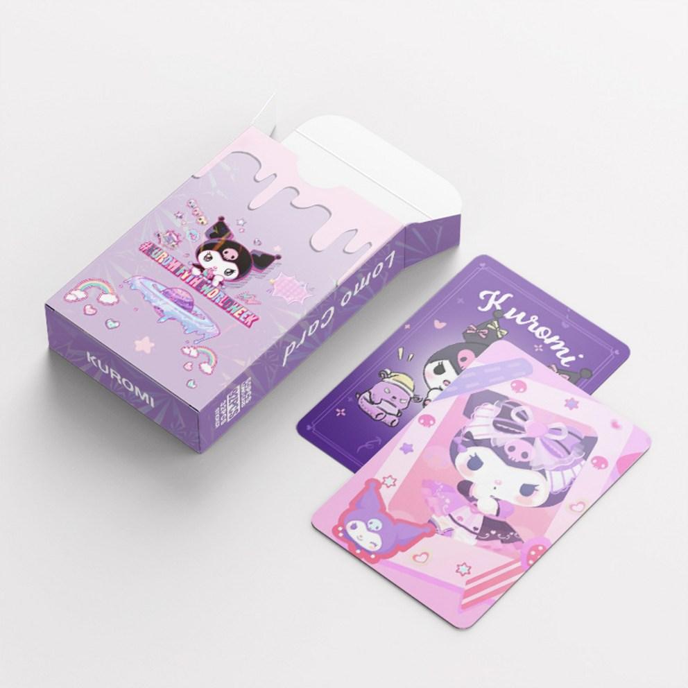 Sanrio Κάρτες Φωτογραφιών Προϊόντα LOMO Εικονογράφηση Κάρτα Φωτογραφιών 60τμχ + Μικρό Αυτοκόλλητο 32τμχ, Kuromi, 1τμχ