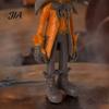 Indoor Outdoor Decoration Resin Pumpkin Man Ornament, Handcrafted Desktop Figurine, Creative Small Halloween Gift Statues for Home Office Living Room