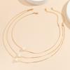 Multi-layer Snake Chain Choker Necklace For Women Girl Wedding Simulation Pearl Ball Pendant Necklace Jewelry Gift YSX