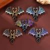 1Pcs Metal Double Headed Dragon Brooches For Women Unisex Beautiful 5-Color Animal Party Office Brooch Pins Gifts